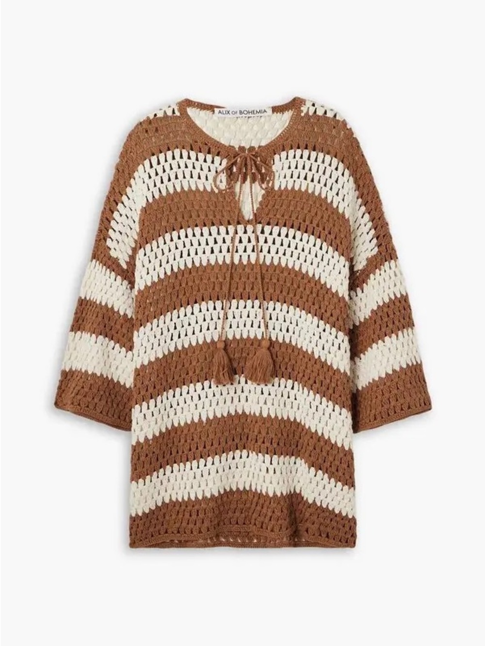 NEW Alix of Bohemia Nolan Striped Crochet Sweater